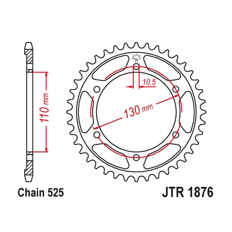 JT ZĘBATKA TYLNA 4285 42 YAMAHA YZF-R7 '22-'23, MT-10 (MTN1000) '22-'23 (428542JT) (ŁAŃC. 525)