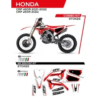 UFO KOMPLET NAKLEJEK (OKLEIN) HONDA CRF 250R '22 CRF 450R '21-'22 STOKES KOLOR BIAŁY - WYPRZEDAŻ