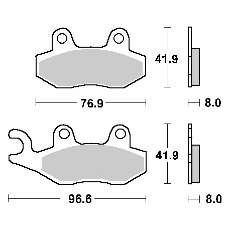 SBS PROMOCJA KLOCKI HAMULCOWE KH135 / KH214 STREET CERAMIC KOLOR CZARNY