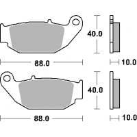 SBS PROMOCJA KLOCKI HAMULCOWE KH629 STREET STANDART CERAMIC KOLOR CZARNY PASUJE DO: HONDA CB 125 R / 300 R 18-, CRF 250 L 13-17,