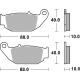 SBS PROMOCJA KLOCKI HAMULCOWE KH629 STREET CERAMIC KOLOR CZARNY PASUJE DO: HONDA CB 125 R / 300 R 18-, CRF 250 L 13-17, SUZUKI G