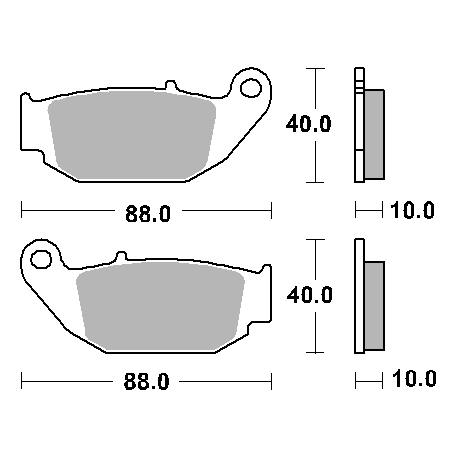 SBS PROMOCJA KLOCKI HAMULCOWE KH629 STREET CERAMIC KOLOR CZARNY PASUJE DO: HONDA CB 125 R / 300 R 18-, CRF 250 L 13-17, SUZUKI G