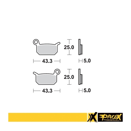 PROX KLOCKI HAMULCOWE KH325 KTM SX 50 PRZÓD / TYŁ, SX 65 TYŁ