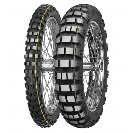 MITAS OPONA 110/80-19 E-09 DAKAR 59R TL M+S PRZÓD (ŻÓŁTY PASEK) DOT 11/2023 (24457) WYCOFANE (ZAMIENNIK:70001020)