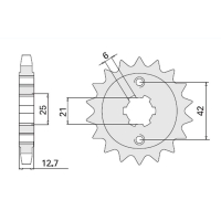 CHT ZĘBATKA PRZEDNIA 288 17 HONDA CB550F/K 75-80