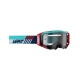 LEATT GOGLE VELOCITY 5.5 GOGGLE AQUA LIGHT GREY 58% - KOLOR CZERWONY/GRANATOWY/NIEBIESKI SZYBKA DYMIONE LUSTRO SZARA