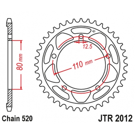 JT ZĘBATKA TYLNA 4350 42 TRIUMPH 865 AMERICA/AMERICA LT/SPEEDMASTER '14-17' (435042JT) (ŁAŃC520)