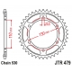 JT ZĘBATKA TYLNA 241 45 YAMAHA R1 '04-'08, FZ 1 '06-'14, R6B '06-'15 (24145JTZBK) (ŁAŃC. 530) KOLOR CZARNY