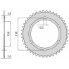 SUNSTAR ZĘBATKA TYLNA 4686 38 HONDA CBR 250R '11-'13, CBR 300R '14-'16 (JTR1220.38) (ŁAŃC. 520) (468638JT)
