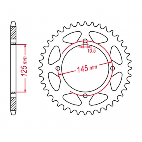 GROSSKOPF PROMOCJA ZĘBATKA TYLNA 857 45 YAMAHA XT600 '83-'03 (JTR857.45)