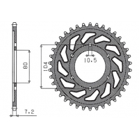 SUNSTAR ZĘBATKA TYLNA 4359 42 KAWASAKI Z 1000 '03-'06, ABS '10-'13 (JTR1489.42) (ŁAŃC. 525) (435942JT)