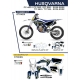 UFO KOMPLET PLASTIKÓW HUKIT622999W PLUS KOMPLET NAKLEJEK (OKLEIN) HUSQVARNA TC 125/250 '19-'22 FC 250/350/450 '19-'22 W ZESTAWI