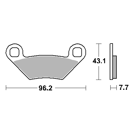 SBS KLOCKI HAMULCOWE KH475 OFF-ROAD SINTER KOLOR ZŁOTY PASUJE DO: POLARIS 500/550/850/1000 PRZÓD-TYŁ