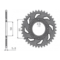 SUNSTAR ZĘBATKA TYLNA 279 31 HONDA CB 250 TWO FIFTY, NIGHTHAWK '92-'02, CMX250 REBEL (JTR279.31) (ŁAŃC. 520) (27931JT)