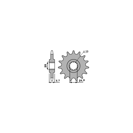 PBR ZĘBATKA PRZEDNIA 585 16 18NC XTZ 750 (89-97), ZX 6R (07-08) (ŁAŃC. 520)