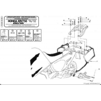 KAPPA STELAŻ KUFRÓW BOCZNYCH MONOKEY HONDA XRV 750 AFRICA TWIN (93-02) - RÓWNIEŻ POD KUFRY MONOKEY RETRO-FIT K-VENTURE ALU ORAZ 