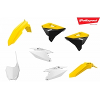 POLISPORT KOMPLET PLASTIKÓW SUZUKI RM 125/250 '01-'08 RESTYLING NA RMZ 450 '22' KOLOR ŻÓŁTY/CZARNY/BIAŁY