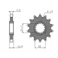 SUNSTAR ZĘBATKA PRZEDNIA 2142 16 YAMAHA R6 '06-'16 (JTF1586.16) (ŁAŃC. 525) (214216JT)