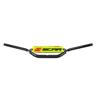 SCAR RACING KIEROWNICA Z POPRZECZKĄ 28,6MM MODEL MCGRATH/SHORT BEND KOLOR CZARNY GĄBKA ŻÓŁTY/BIAŁY