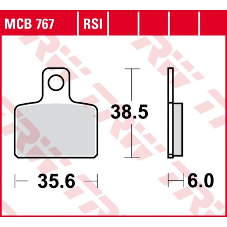 TRW LUCAS ZF KLOCKI HAMULCOWE KH351 ORGANIC GAS GAS TXT 125/200/250/280/300 '04-'11, SHERCO TRIALS 125/250/290/320 '06-, HONDA C