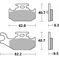 SBS KLOCKI HAMULCOWE KH428 OFF-ROAD SINTER KOLOR ZŁOTY PASUJE DO: YAMAHA YFM 450/660/700 RAPTOR/RHINO TYŁ