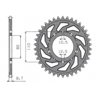 SUNSTAR ZĘBATKA TYLNA 334 42 HONDA CBR 1000F '93-'98, CB 1000, CBX 1000 (JTR1334.42) (ŁAŃC. 530) (33442JT) - ZASTĄPIONA PRZEZ SU