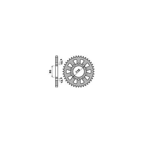 PBR ZĘBATKA TYLNA 334 45 C45 HONDA CBX 550 F 82-86, CBX 750F 84-86 (ŁAŃC. 530) (JTR1334.45)