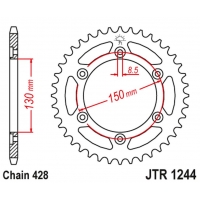 JT ZĘBATKA TYLNA 4325 51 HONDA VT 250 F '89-90', CBR 250 RR '89-00' (JTR1244.51)*(ŁAŃC.428) NA ZAMÓWIENIE