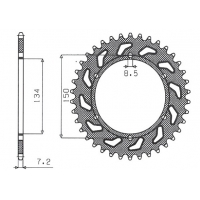 SUNSTAR ZĘBATKA TYLNA 463 48 KAWASAKI KMX 125 '86-'03 (JTR463.48) (ŁAŃC. 428) (46348JT)