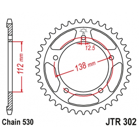 JT ZĘBATKA TYLNA 408 40 HONDA CB 1100 SA-E/F '14-'15, CB 1100 EX-E/F/G/H/J '15-'17 (40840JT) (ŁAŃC. 530)