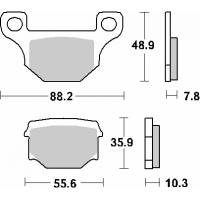 SBS KLOCKI HAMULCOWE KH93 STREET STANDART CERAMIC KOLOR CZARNY