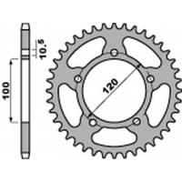 PBR ZĘBATKA TYLNA 4396 45 C45 APRILIA RSV 1000 MILE '98-'08, RSV4 1000 '09-'18, PEGASO 660 '07-'14 (JTR703.45)