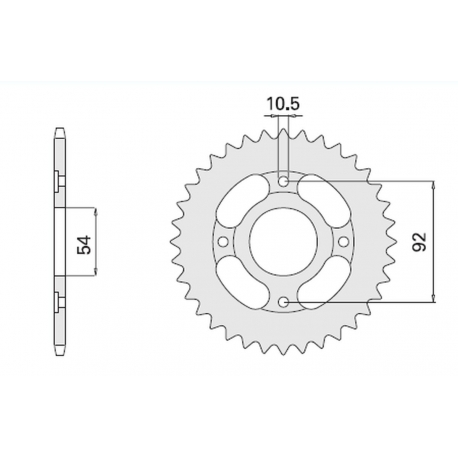 CHT ZĘBATKA TYLNA 835 46 YAMAHA TZR (A4140835460) RD 125 , SR 125