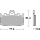 SBS KLOCKI HAMULCOWE KH335 TRACK AND SPORT SINTER KOLOR ZŁOTY PASUJE DO: BMW R850/1100/1150/1200, K1200/1300 PRZÓD (ZAMIENIA MIE