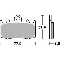 SBS KLOCKI HAMULCOWE KH335 TRACK AND SPORT SINTER KOLOR ZŁOTY PASUJE DO: BMW R850/1100/1150/1200, K1200/1300 PRZÓD (ZAMIENIA MIE