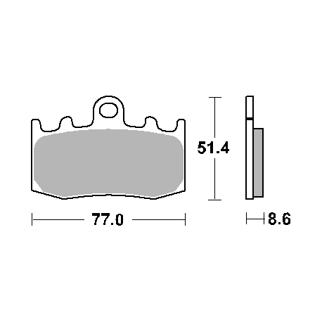 SBS KLOCKI HAMULCOWE KH335 TRACK AND SPORT SINTER KOLOR ZŁOTY PASUJE DO: BMW R850/1100/1150/1200, K1200/1300 PRZÓD (ZAMIENIA MIE