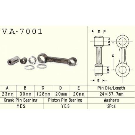 VESRAH KORBOWÓD SUZUKI RM 250 (RM250) '89-'98 (VA7001) (MADE IN JAPAN)