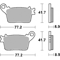 SBS KLOCKI HAMULCOWE KH436 STREET STANDART CERAMIC KOLOR CZARNY PASUJE DO: HONDA CBR600/1000, SUZUKI GSX-R600/750/1000/, YAMAHA 