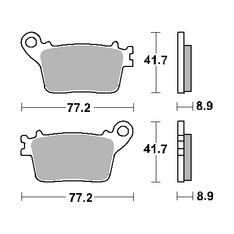 SBS KLOCKI HAMULCOWE KH436 STREET CERAMIC KOLOR CZARNY PASUJE DO: HONDA CBR600/1000, SUZUKI GSX-R600/750/1000/, YAMAHA R1, KAWAS