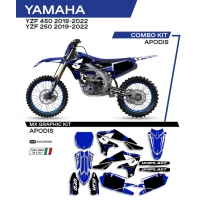 UFO KOMPLET NAKLEJEK (OKLEIN) YAMAHA YZF 250 '19-'22 YZF 450 '18-'22 APODIS KOLOR NIEBIESKI - WYPRZEDAŻ