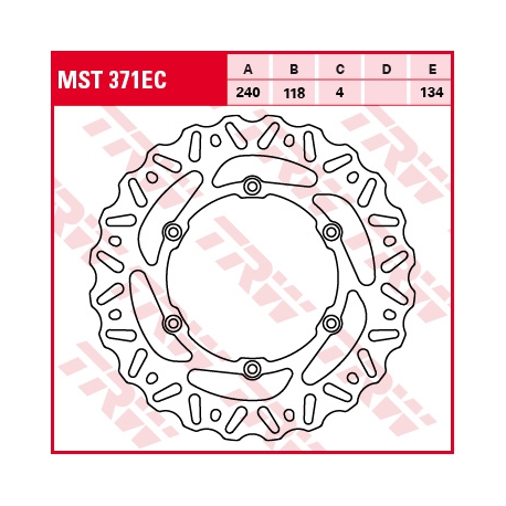 TRW LUCAS TARCZA HAMULCOWA TYŁ SUZUKI RM 125/250 '99-'10 , DRZ 400 SM 05-08, (240X118X4MM) PROMOCJA