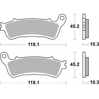 SBS KLOCKI HAMULCOWE KH388/2 STREET PERFORMANCE (EXCEL) SINTER KOLOR ZŁOTY HONDA GL 1800 GOLDWING '18-'21 - TYŁ