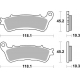 SBS KLOCKI HAMULCOWE KH388/2 STREET EXCEL/RACING SINTER KOLOR ZŁOTY HONDA GL 1800 GOLDWING '18-'21 - TYŁ