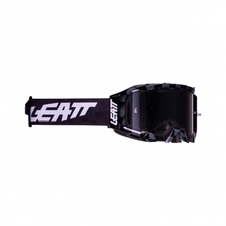 LEATT GOGLE VELOCITY 5.5 IRIZ GOGGLE BRUSHED SILVER 50% - KOLOR CZARNY SZYBKA LUSTRZANA SREBRNA