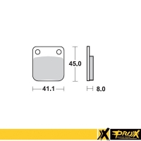 PROX KLOCKI HAMULCOWE KH54 KAWASAKI KX 65 '00-20, SUZUKI RM 65 '03-05 TYŁ