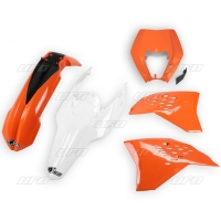 UFO KOMPLET PLASTIKÓW KTM EXC/EXC-F '11 KOLOR OEM '11 (POMRAŃCZOWY/BIAŁY) (KT520E999W)