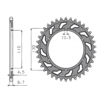 SUNSTAR ZĘBATKA TYLNA 241 43 YAMAHA R1 '98-'03 (JTR479.43) (ŁAŃC. 530) (24143JT)