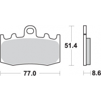 SBS KLOCKI HAMULCOWE KH335 STREET EXCEL SINTER KOLOR ZŁOTY PASUJE DO: BMW R850/1100/1150/1200, K1200/1300 PRZÓD