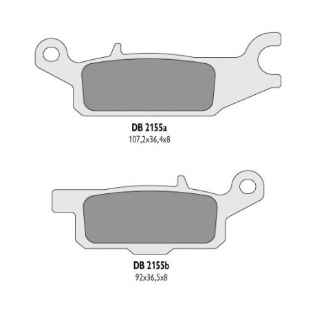 DELTA BRAKING KLOCKI HAMULCOWE KH443 YAMAHA YFM 550 GRIZZLY '11-14, YFM 700 GRIZZLY '07-18 LEWY PRZÓD - ZASTĘPUJĄ DB2155MX-D ORA