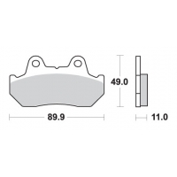 SBS KLOCKI HAMULCOWE KH69/3 STREET STANDART CERAMIC KOLOR CZARNY